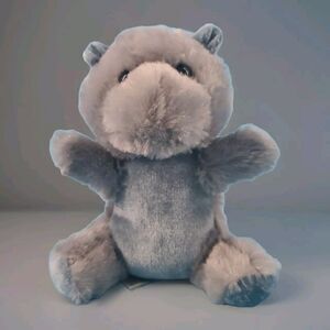 Kelly Toy Plush Hippo Gray Appx 7" Plush Stuffed Toy Small Wildlife